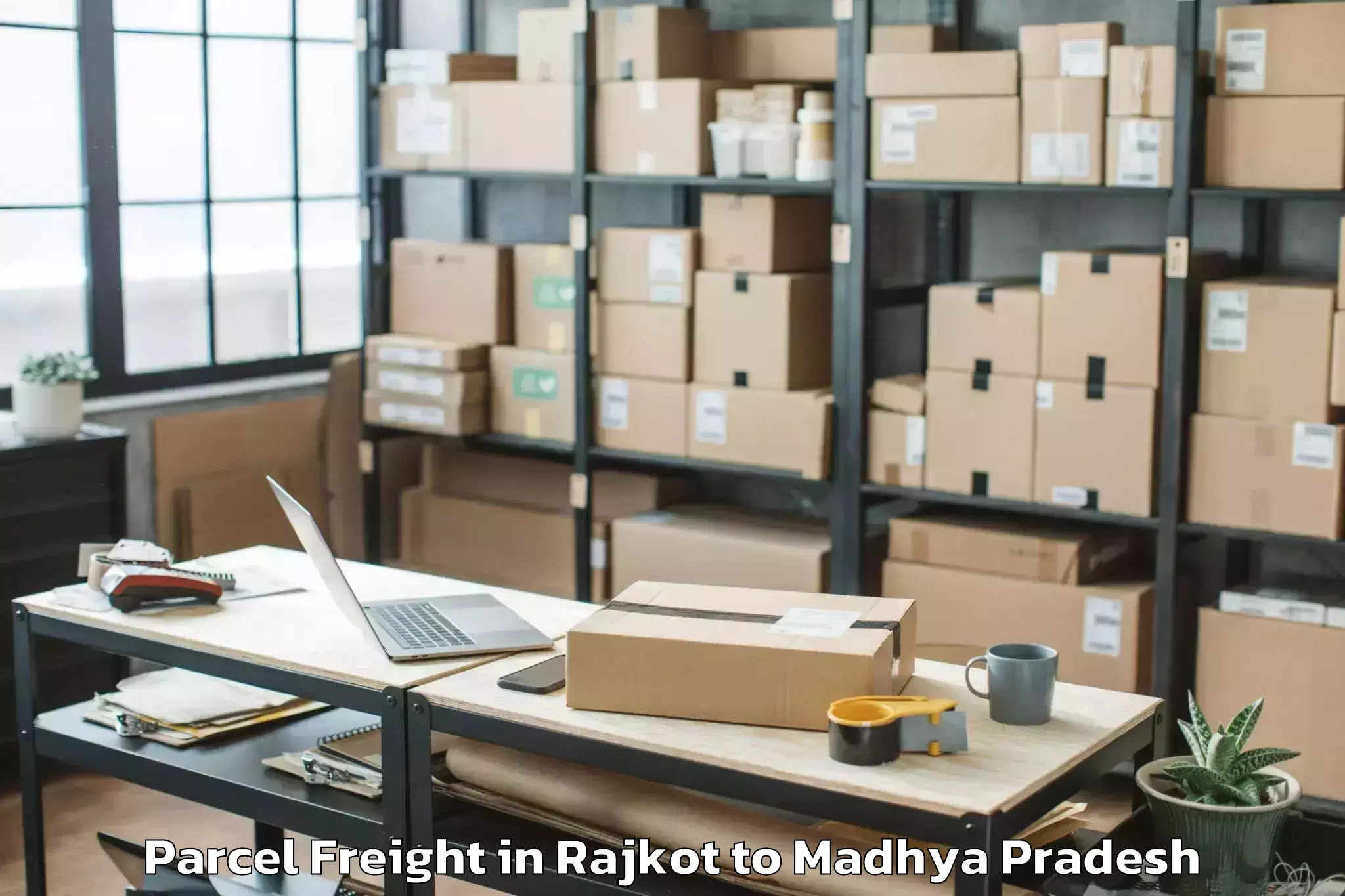 Quality Rajkot to Abhilashi University Bhopal Parcel Freight